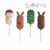 SET PLACAS X2 CAKE PALETAS NAVIDEÑAS (PAR0105) - comprar online