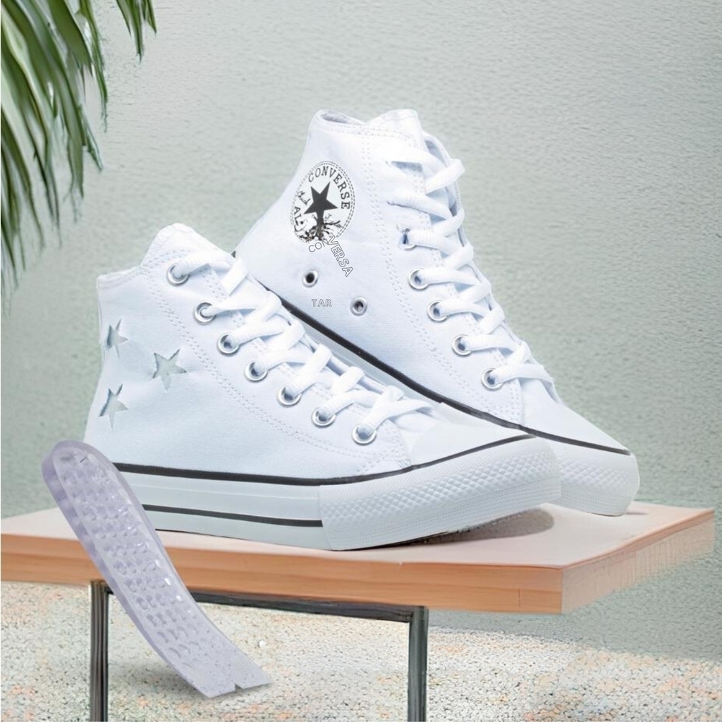 Tenis branco com estrela sale