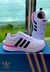 Tênis Esportivo Adidas React Branco com Pink na internet