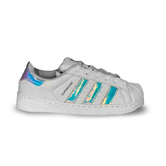 Tênis Adidas Superstar Branco Holográfico