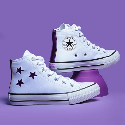 All star cano alto preto store com estrela
