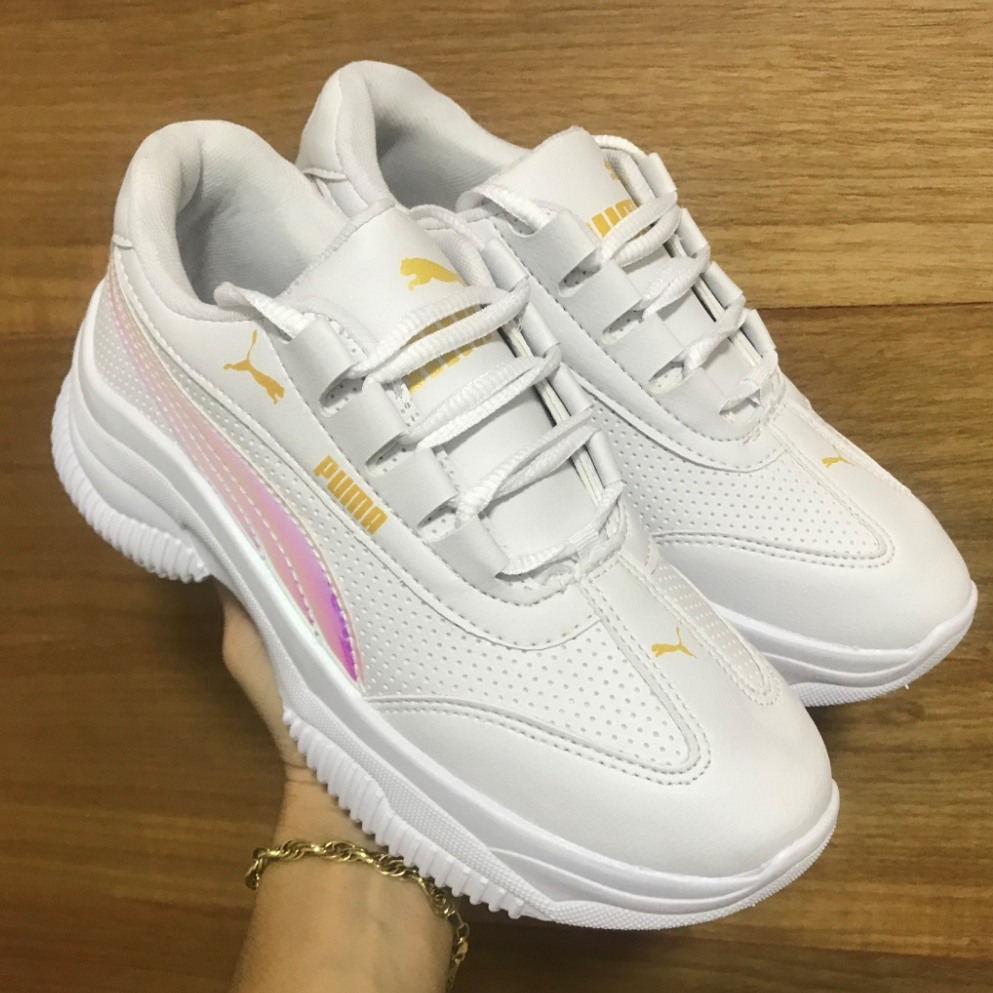 Tênis Puma Femme Branco Holográfico - Espaço Femalle