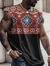 Regata Tribal Masculina Com Gola Redonda Tops Étnicos Estampados Sem Mangas - comprar online