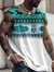 Regata Tribal Masculina Com Gola Redonda Tops Étnicos Estampados Sem Mangas na internet