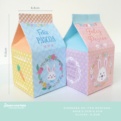 Caixinha de Leite de Páscoa Rosa - Kit Digital para Imprimir - comprar online