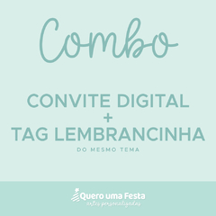 Convite Digital + Tag Lembrancinha - Combo