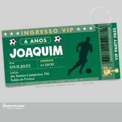 Convite Ingresso Futebol Digital