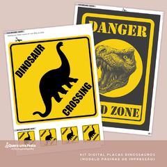 Placas Dinossauros Kit Digital na internet