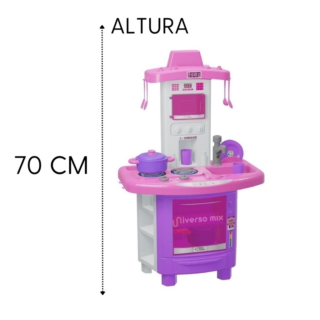 Kit Cozinha Infantil De Brinquedo Completa Sai Água de Verdade