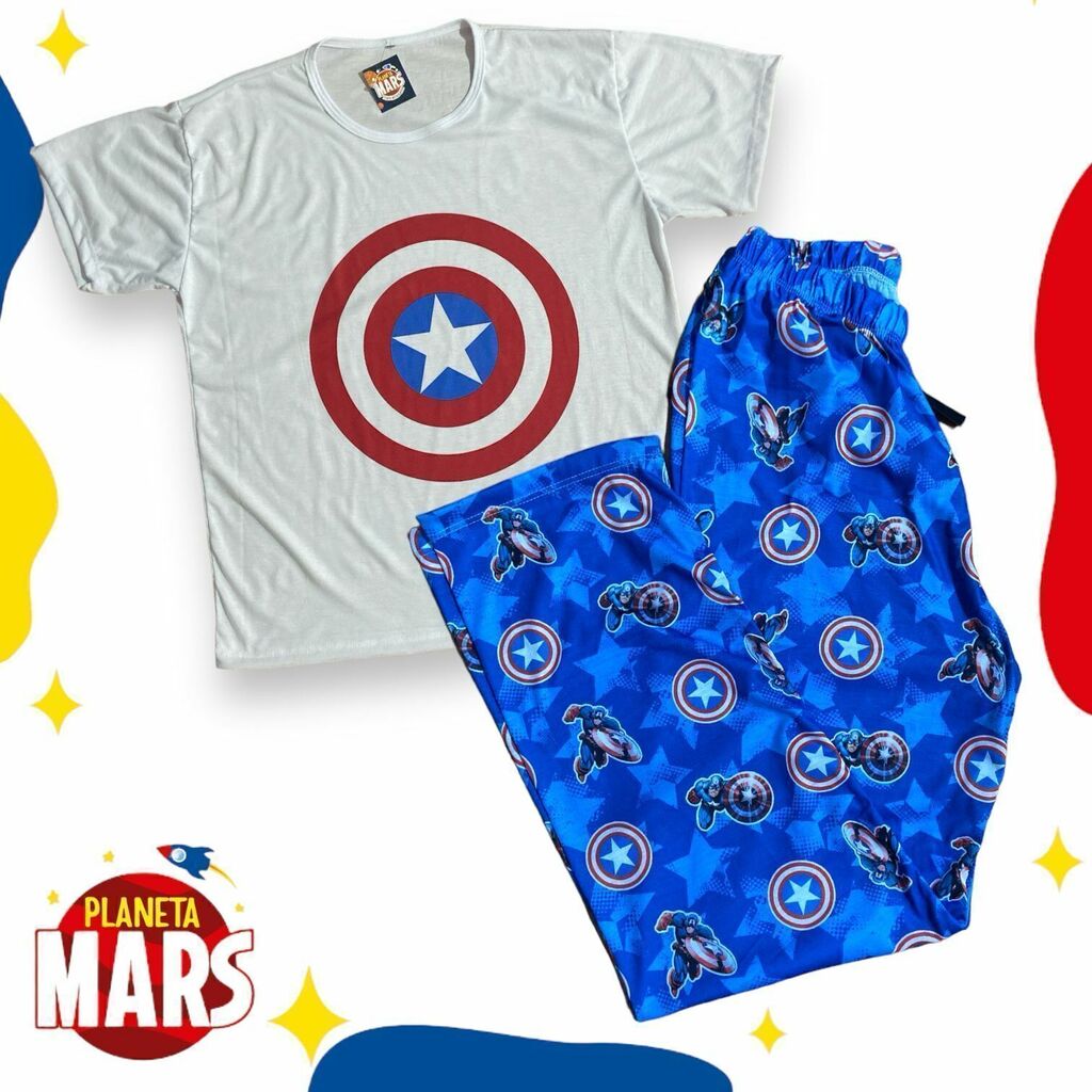Pijama media estacion adulto Capitan America