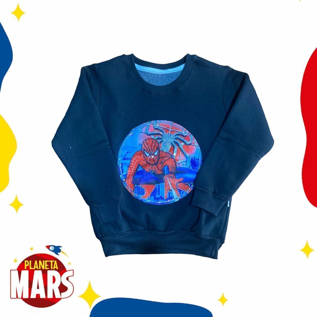 Buzo con luz Spiderman arana fondo Planeta Mars