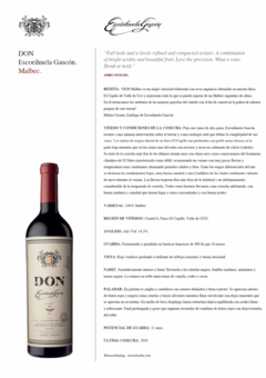 Vino Escorihuela Gascon Don Malbec - comprar online