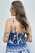 Vestido Longo Alcinha Beatriz Floral Azul - loja online