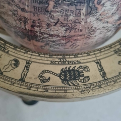 Globo terrestre decorativo de mesa com signos do zodíaco - Kombina Antiguidades – Tesouros Raros e Peças de Colecionador
