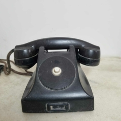 Antigo telefone em baquelite da Ericsson, fio de pano, anos 40, em perfeito estado