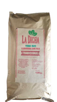 YERBA MATE LA DICHA TRADICIONAL GRANEL 10KG - comprar online