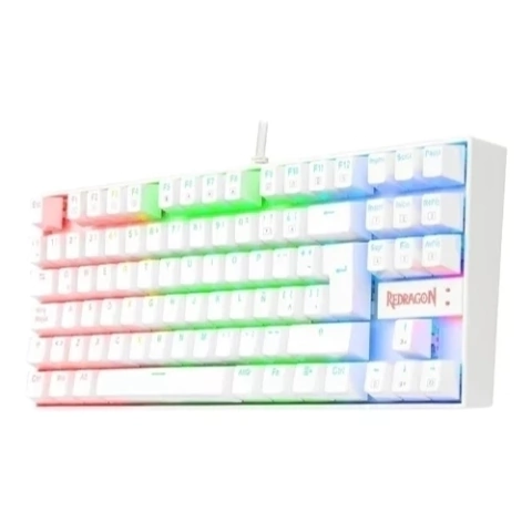 TECLADOS REDRAGON KUMARA BLANCO RED SWITCH ESPAÑOL K552W-RGB-1R-SP