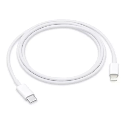 CABLE USB-C 2.0 BLANCO CON ENTRADA USB TIPO C SALIDA LIGHTNING SIN CAJA