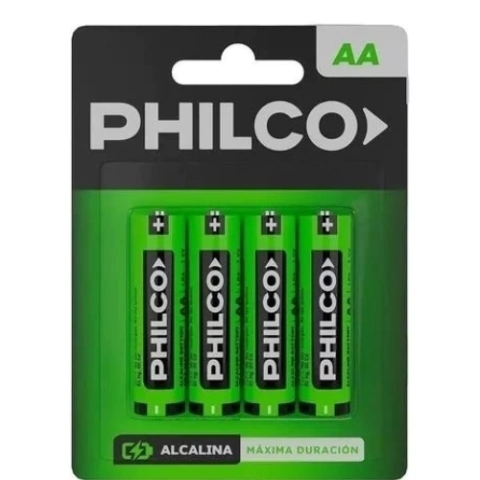 PILA ALCALINA AA PHILCO X 4 UNIDAD