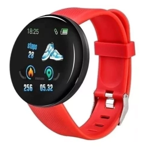 SMARTWATCH RELOJ INTELIGENTE D18 HEART RATE ROJO OUTLET