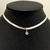 Chocker Folheada Prata Malha com Cristal - M05 - comprar online