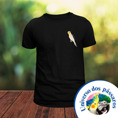 Camiseta Calopsita Lutino (mini) - Nymphicus hollandicus - Universo dos Pássaros