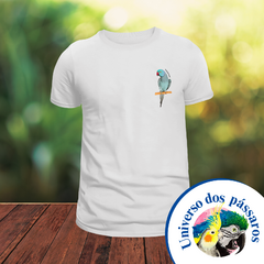 Camiseta Ring Neck Azul (mini) - Psittacula krameri - Universo dos Pássaros - comprar online