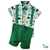 Conjunto Camisa Social ou Body Dinossauro Dino Baby Bermuda Esporte Fino Gravata Borboleta e Suspensório Verde Bandeira Índigo Trend