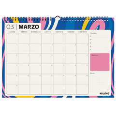 Calendario Mooving Hype 2025 de Pared C/ Stickers - Libreria Constitucion Minorista