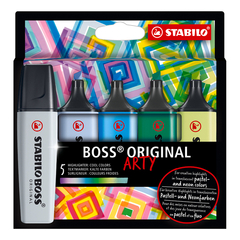 Resaltador Stabilo Boss Arty Colores Estuche X5 - comprar online