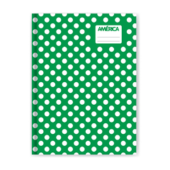 Cuaderno America tapa dura forrado a Lunares 16x21 cm 42 hojas - comprar online