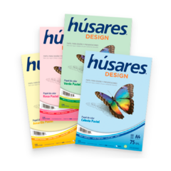 Resma Husares A4 DESIGN Pastel 75 gr x 100 hjs