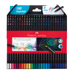 Lapices Faber Castell de colores SUPERSOFT x 12 / 15 / 24 / 50 / 100 u - comprar online