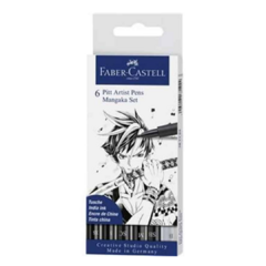 Set de Marcadores Faber Castell Creativ Studio Pitt Artist Pens MANGA x 6 u - comprar online