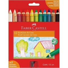 Crayones Faber Castell Eco Ceras Madera Jumbo Caja X12