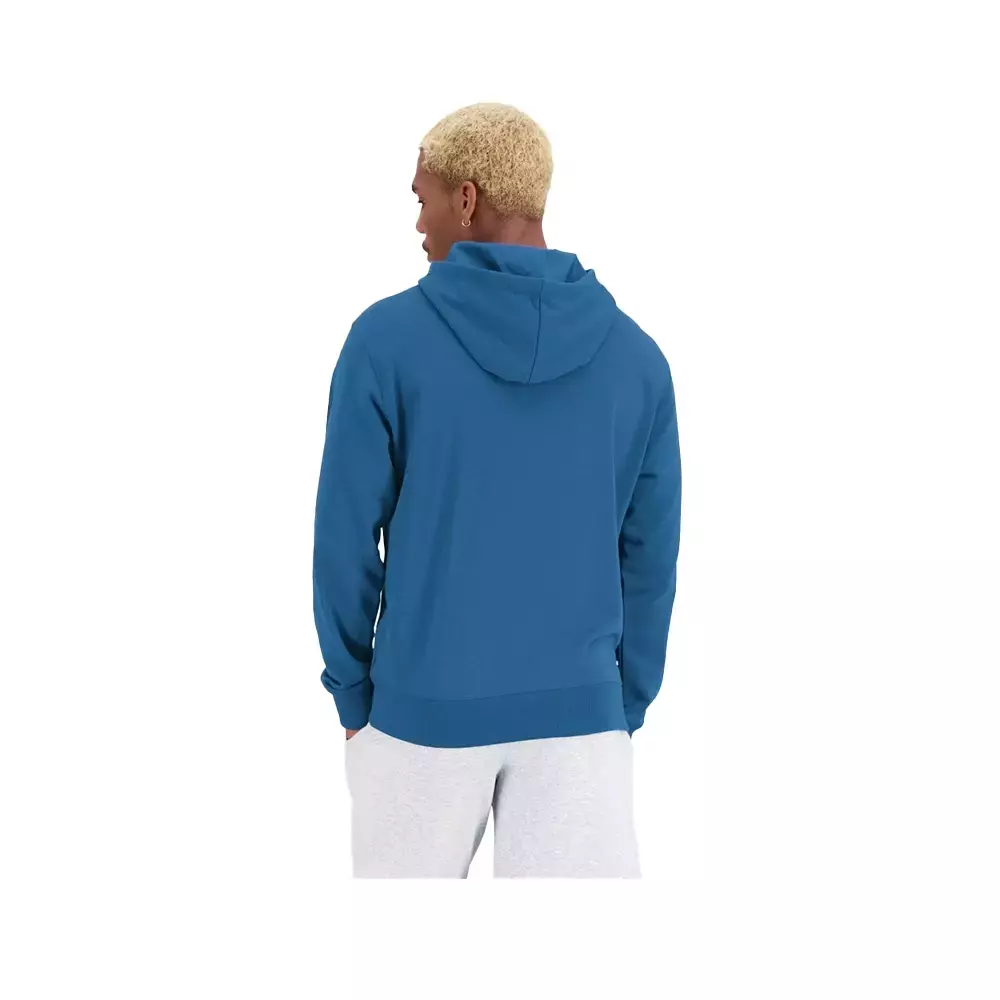 Buzo New Balance Hoodie French Terry Azul Hombre Depormania