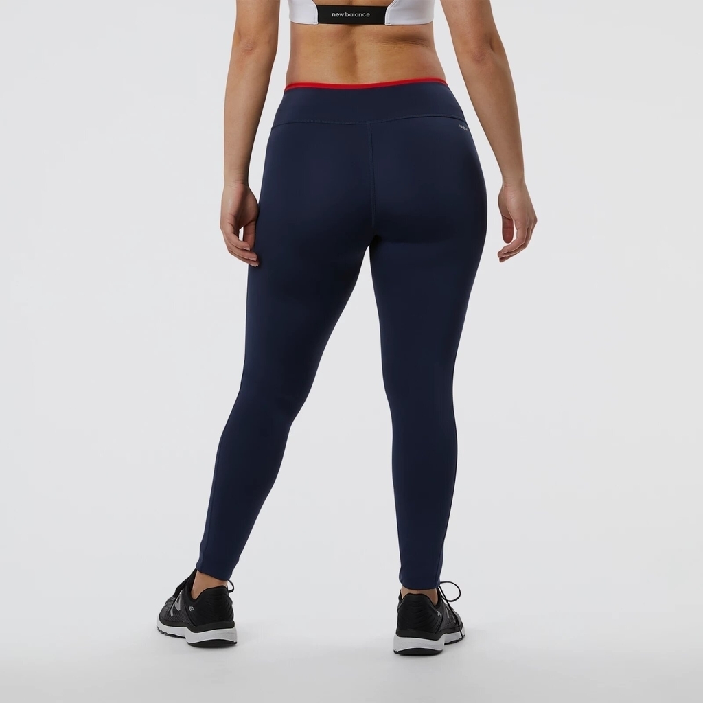 Calza New Balance Printed Accelerate Mujer Azul Rojo