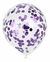 Globo Burbuja Cristal Confeti Violeta x 46 cm