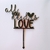 Cake Topper Plástico Negro All You Need is Love