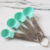 Cucharas Medidoras de Acero Inoxidable y Plastico - Verde Aqua