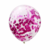 Globo Cristal con Confeti Rosa x 30 cm - Set x 5u