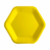 Plato Descartable Hexagonal Amarillo - 16 cm. x 6 u.