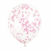 Globo Burbuja Cristal Confeti Rosa x 46 cm.