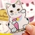 Sticker Gato Con Manga Fondo Holografico 4.5 x 6.5 Cm - LA BOTICA