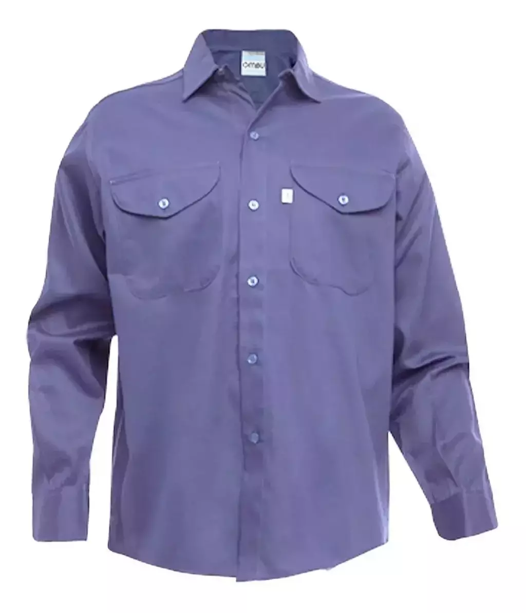Camisa Grafa de Trabajo Azulino Tienda Oficial OMBU