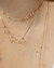 Colar Choker com Corações Vazados e Cristais Coloridos no Dourado - DAMA Semijoias Atacado