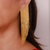 Brinco Ear Cuff Franjas Lisas com Encaixe de Piercing no Dourado
