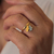 Anel Mão de Fátima Lisa e com Microzirconias no Dourado - loja online