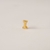 Pingente Letra Lisa com uma Microzirconia no Dourado - loja online