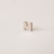 Pingente Letra Lisa com uma Microzirconia no Ródio Branco